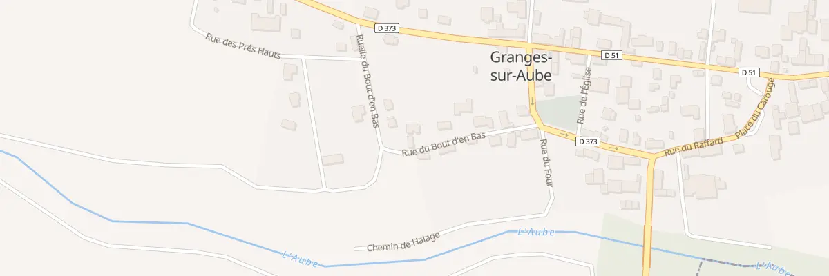 Plan du 12 Rue du Bout d’En Bas à Granges-sur-Aube