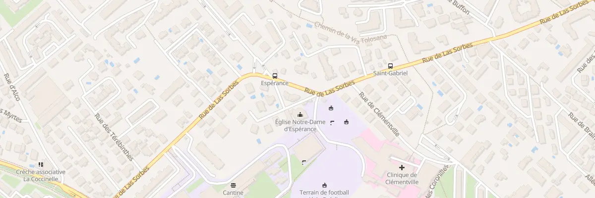 Plan du 1207 Rue de Las Sorbes à Montpellier