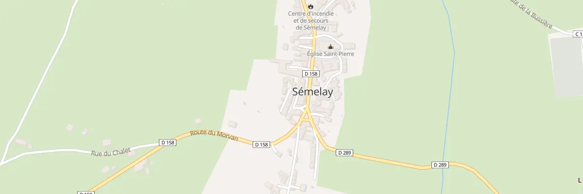 Plan du 25 Rte du Morvan à Sémelay