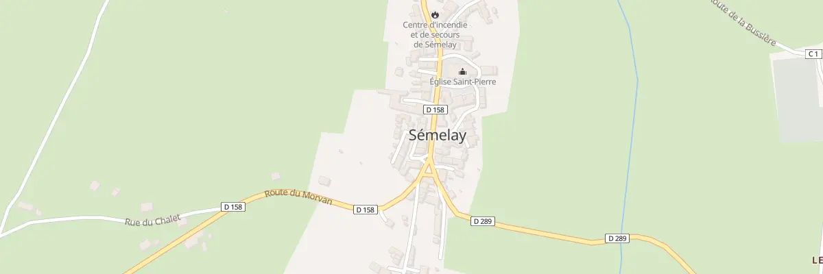Plan du 27 Rte du Morvan à Sémelay