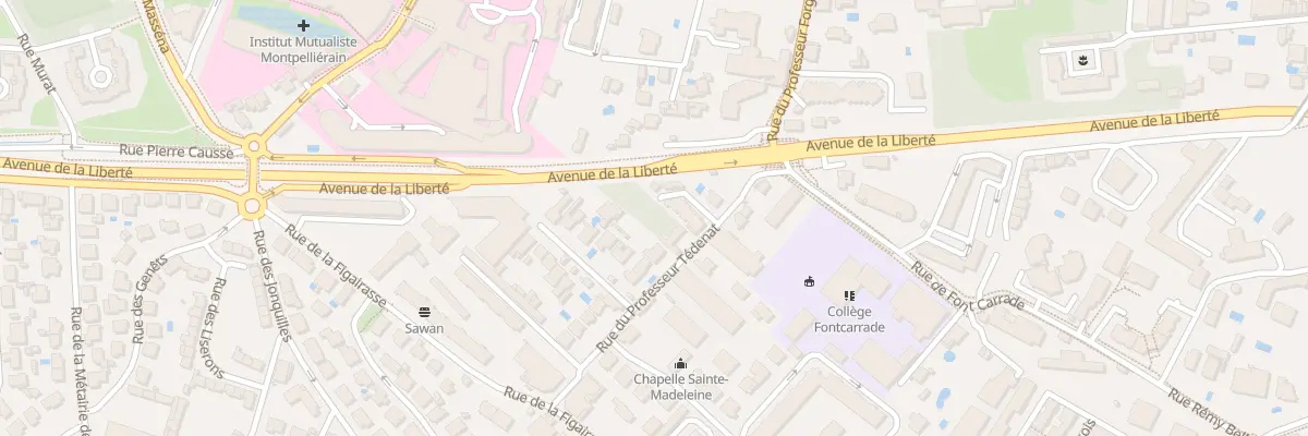 Plan du 4 Rue du Professeur Tédenat à Montpellier