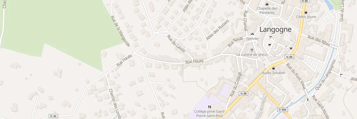 Plan du 60 Rue Haute à Langogne