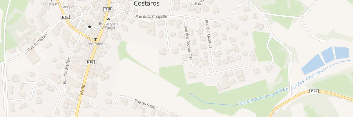 Plan du 14C Rue de la Chapelle à Costaros