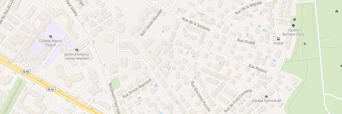 Plan du 452 Rue de la Bégude à Montpellier