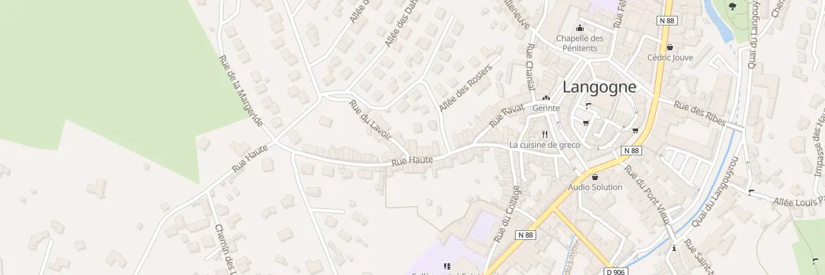 Plan du 54 Rue Haute à Langogne