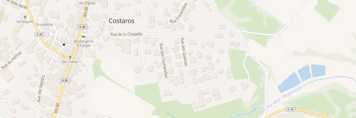 Plan du 6 Rue des Quairais à Costaros