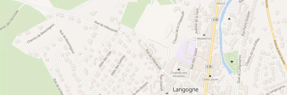 Plan du 41 Rue de Villeneuve à Langogne