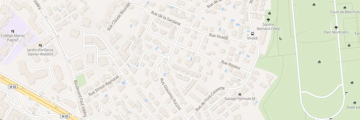 Plan du 21 Rue Rossini à Montpellier