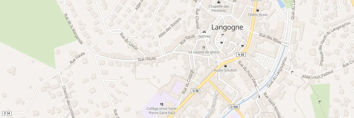 Plan du 21 Rue Haute à Langogne