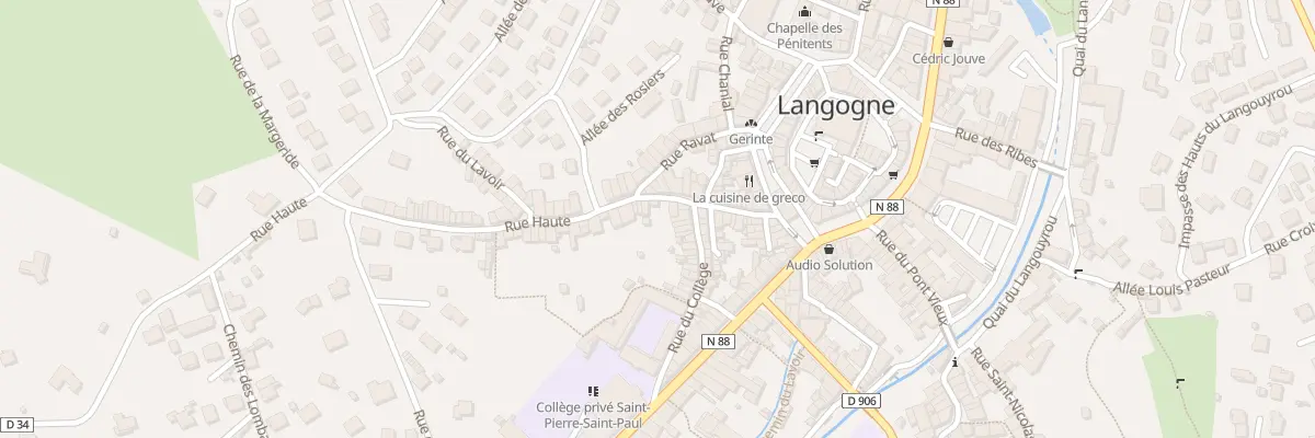 Plan du 19B Rue Haute à Langogne