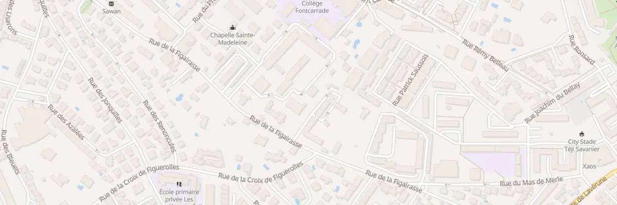 Plan du 33T Rue de la Figairasse à Montpellier
