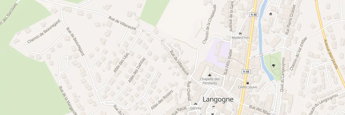 Plan du 31 Rue de Villeneuve à Langogne
