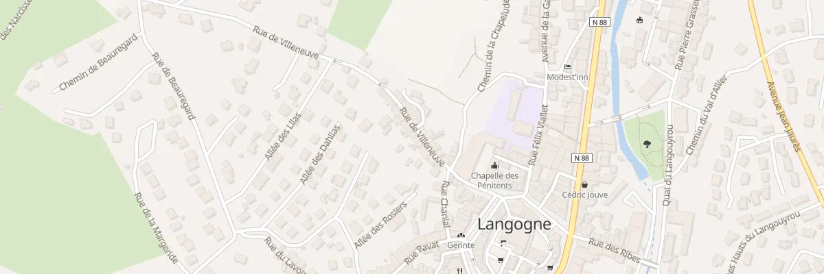 Plan du 27 Rue de Villeneuve à Langogne
