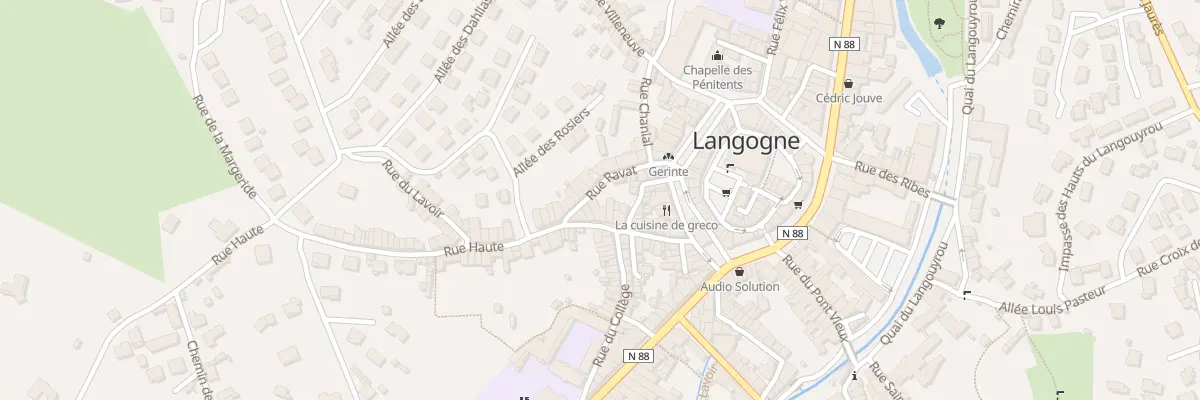Plan du 20 Rue Haute à Langogne