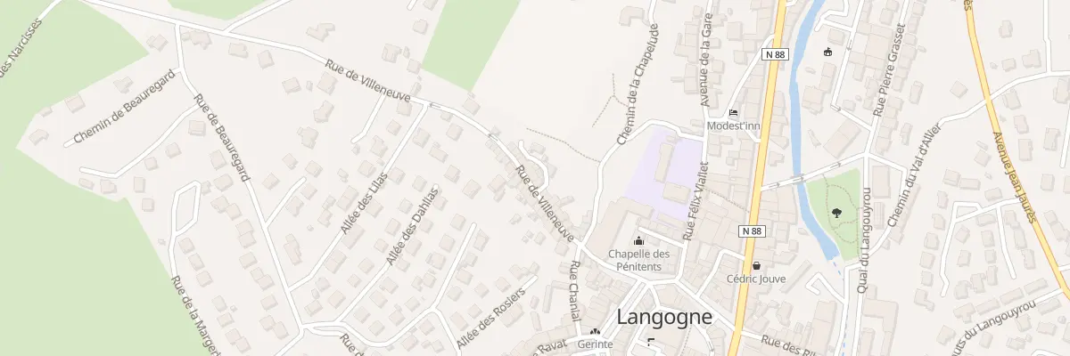 Plan du 24 Rue de Villeneuve à Langogne