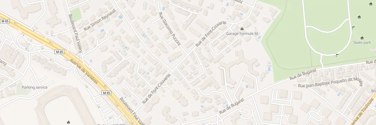 Plan du 1251 Rue de Font-Couverte à Montpellier