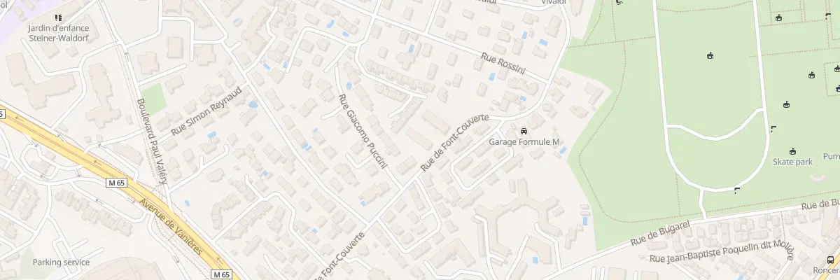 Plan du 1180 Rue de Font-Couverte à Montpellier