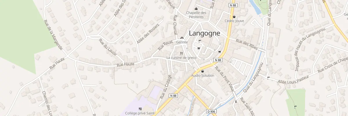 Plan du 12 Rue Haute à Langogne