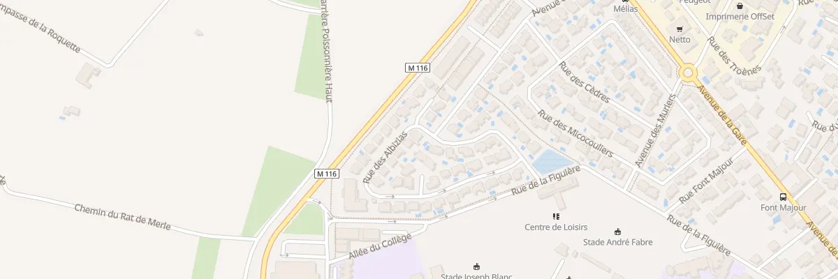 Plan du 1 Rue des Albizias à Villeneuve-lès-Maguelone