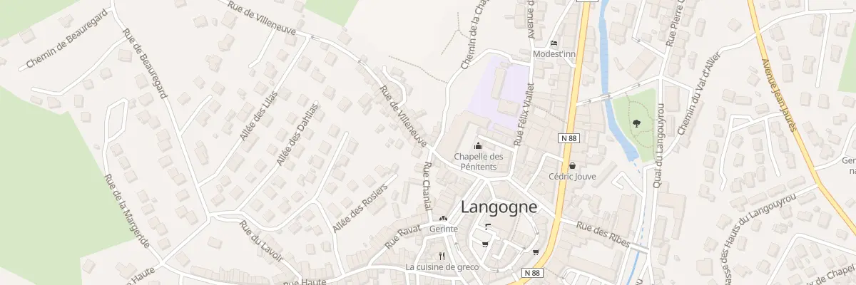 Plan du 4 Rue de Villeneuve à Langogne