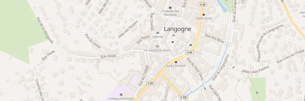 Plan du 10 Rue Haute à Langogne