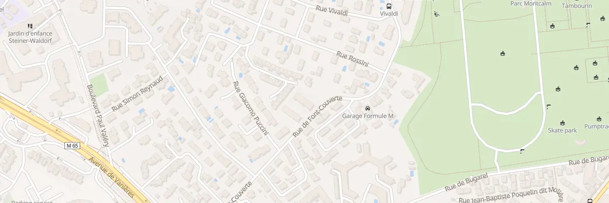 Plan du 1150 Rue de Font-Couverte à Montpellier