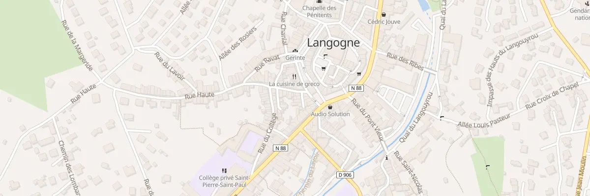 Plan du 5B Rue Haute à Langogne
