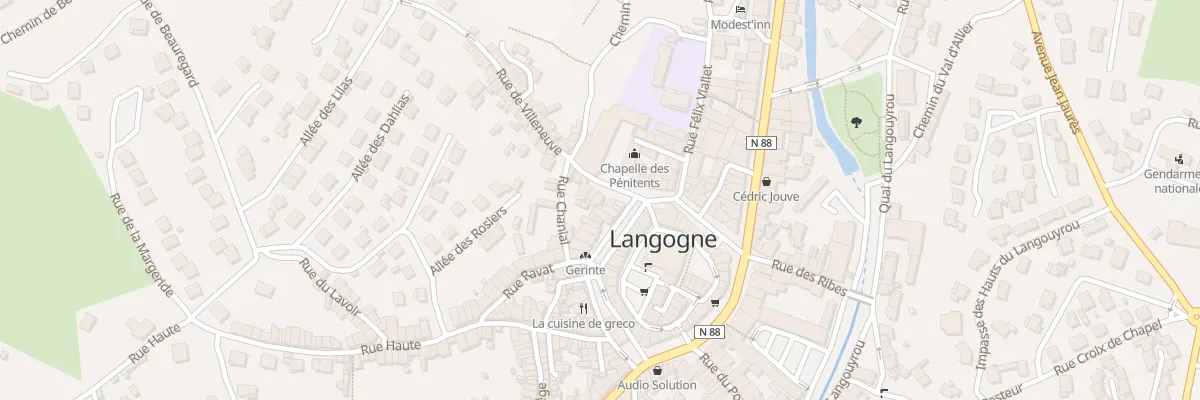 Plan du 7 Rue de Villeneuve à Langogne