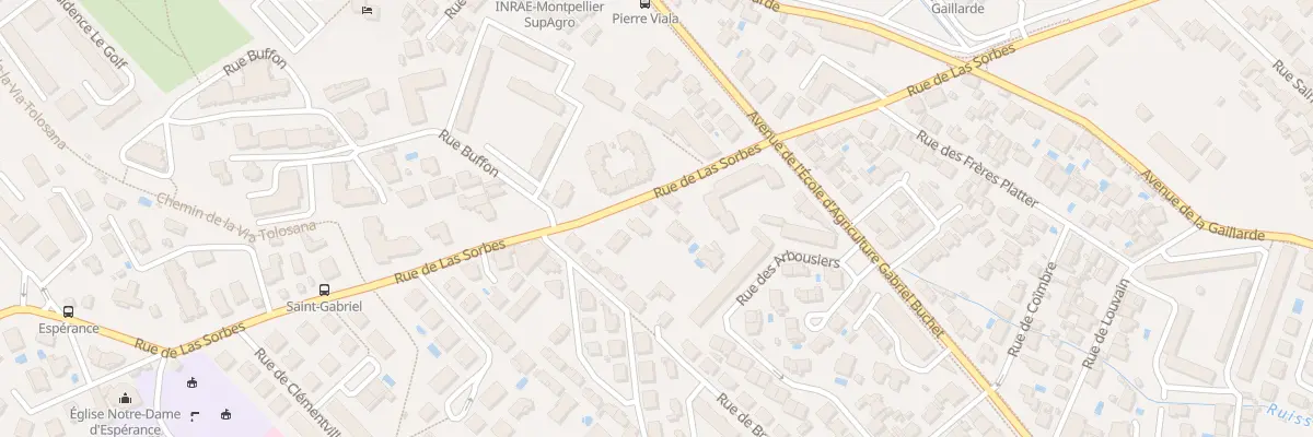 Plan du 757 Rue de Las Sorbes à Montpellier