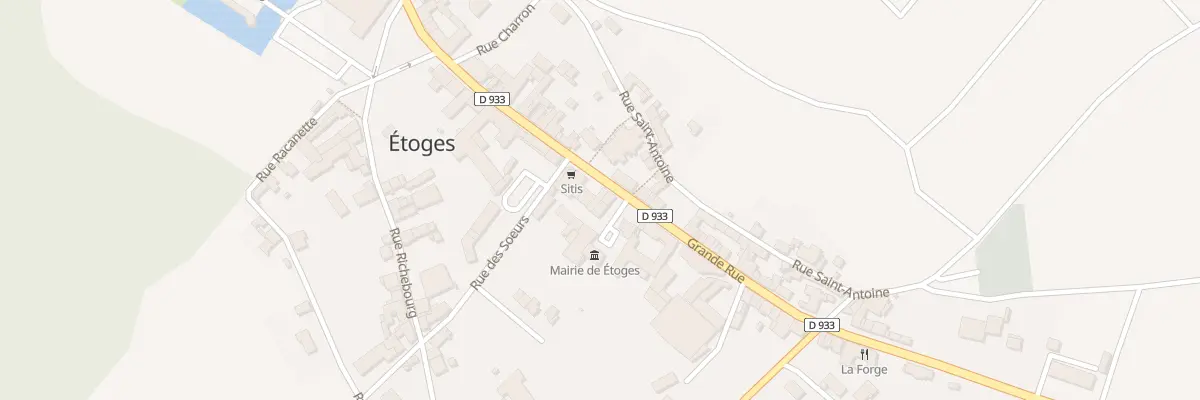 Plan du 14 Gr Grande Rue à Étoges