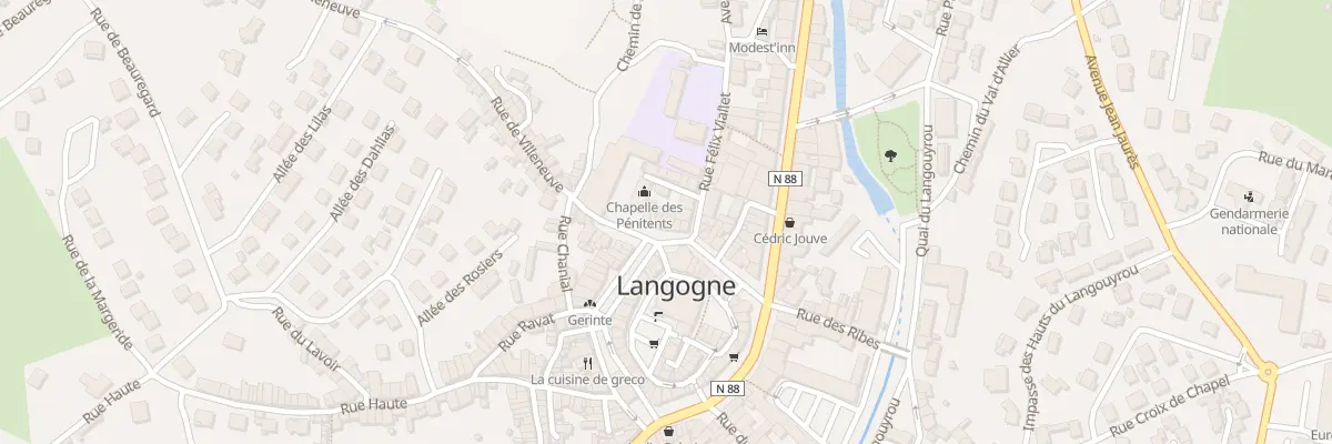 Plan du 8 Bd Notre-Dame à Langogne
