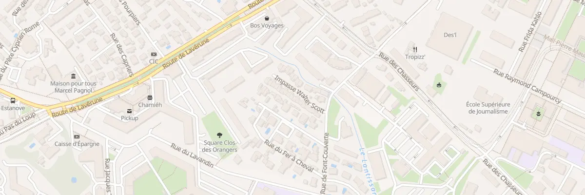 Plan du 85 Imp Walter Scott à Montpellier