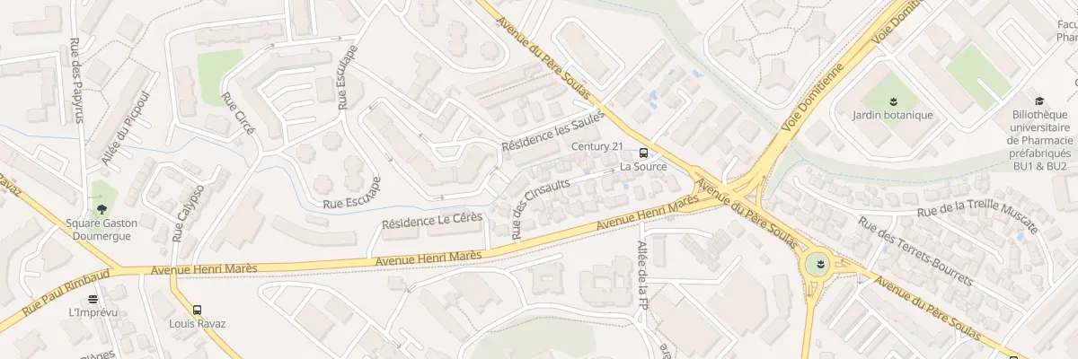 Plan du 18 Rue des Cinsaults à Montpellier