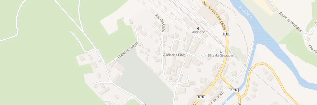 Plan du 7 Rue des Cités à Langogne