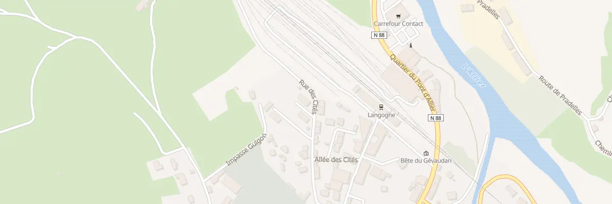 Plan du 15 Rue des Cités à Langogne