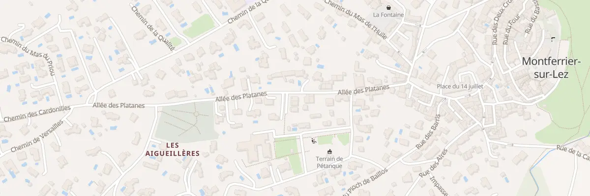 Plan du 11B All des Platanes à Montferrier-sur-Lez