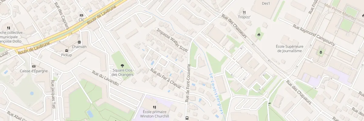 Plan du 460 Rue de Font-Couverte à Montpellier