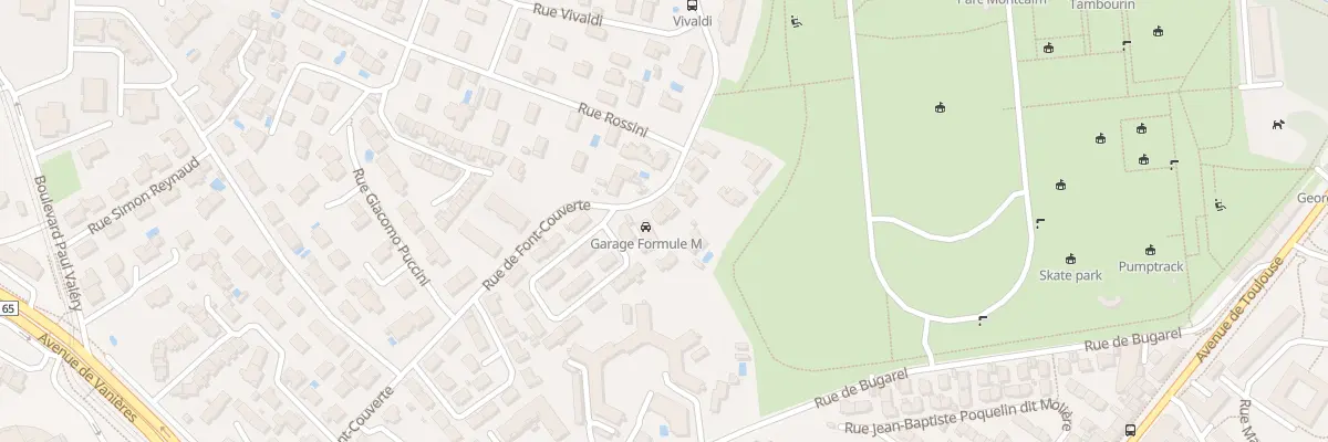 Plan du 1055 Rue de Font-Couverte à Montpellier