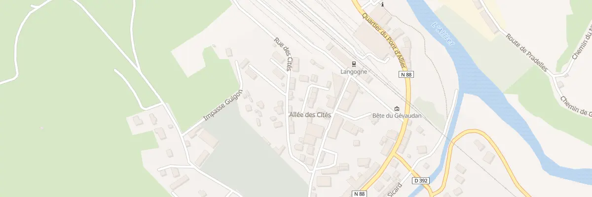 Plan du 12 Rue des Cités à Langogne