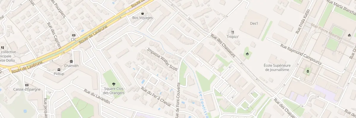 Plan du 394 Rue de Font-Couverte à Montpellier