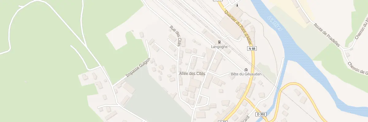 Plan du 14 Rue des Cités à Langogne