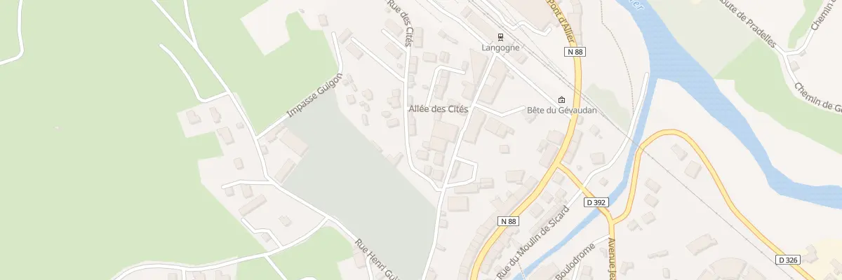 Plan du 4 Rue des Cités à Langogne