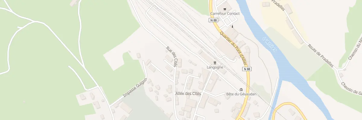 Plan du 22 Rue des Cités à Langogne