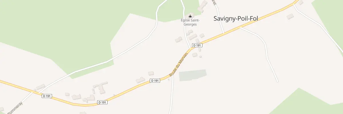 Plan du 1 Rue de l’Eglise à Savigny-Poil-Fol