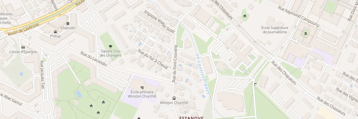 Plan du 499 Rue de Font-Couverte à Montpellier