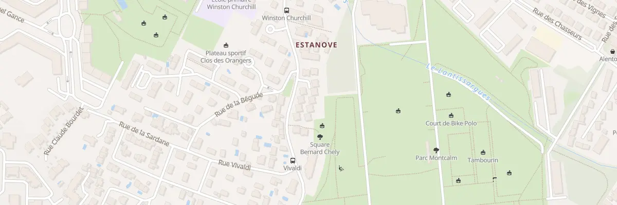 Plan du 725 Rue de Font-Couverte à Montpellier