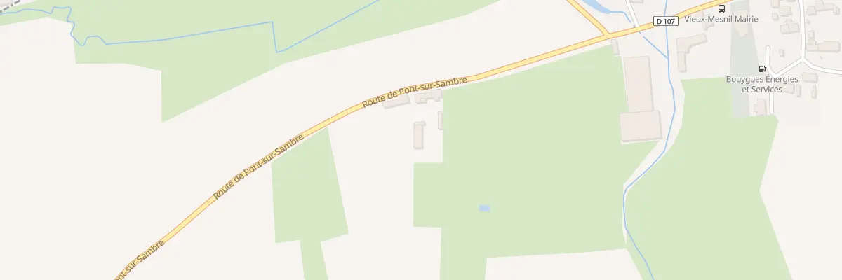 Plan du 1 Rte de Pont - sur - Sambre à Vieux-Mesnil