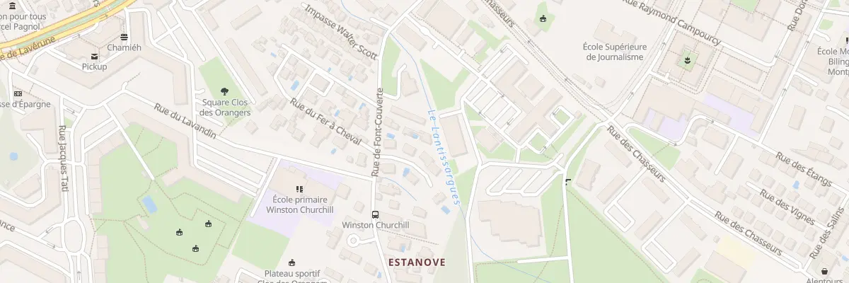 Plan du 489 Rue de Font-Couverte à Montpellier