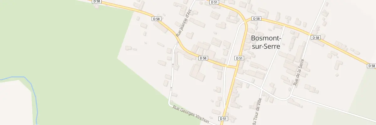 Plan du 1 Rue Georges Vinchon à Bosmont-sur-Serre