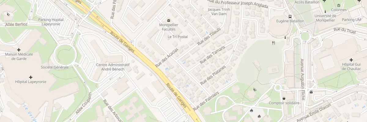 Plan du 2 Rue des Tilleuls à Montpellier
